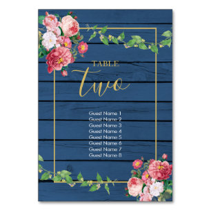 Hochzeitsfeiern mit Vintagem Rosenholz Tischnummer