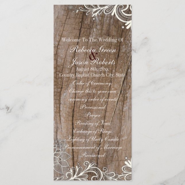 Hochzeitsfeiern mit Vintagem Stallholz Programm (Vorderseite)