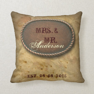 Hochzeitsfeiern mit Vintagem Western Kissen