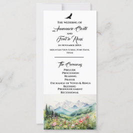 Hochzeitsfeierprogramm für Mountain & Wildblume