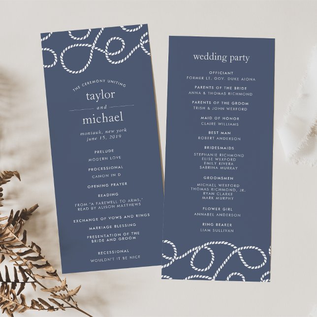 Hochzeitsfeierprogramm für Seetüchtige | Verspätun Programm (Von Creator hochgeladen)