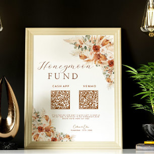 Hochzeitsfeiertag des Floral Cash Honeymoon Fund Q Poster