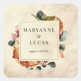 Hochzeitsfeige Quadratischer Aufkleber