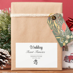 Hochzeitsfest Fancies Peony Floral Watercolor Rechteckiger Aufkleber