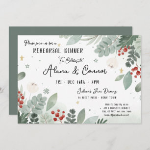 Hochzeitsfest im Dezember Probe Einladung