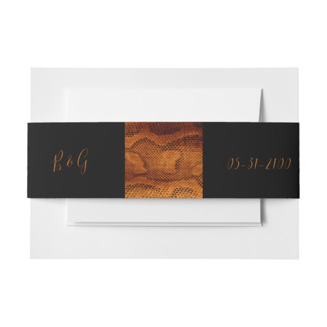 Hochzeitsfest mit wilder Schlange Einladungsbanderole (Vorderseite Beispiel)