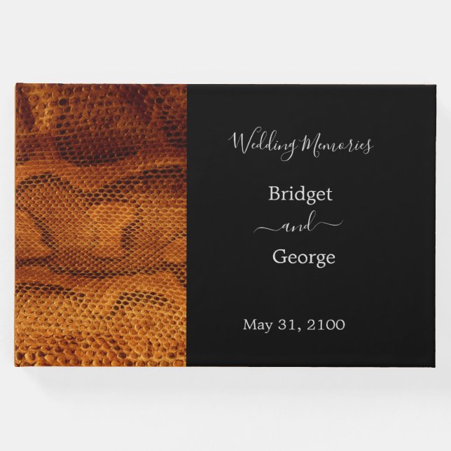 Hochzeitsfest mit wilder Schlange Gästebuch (Vorderseite)