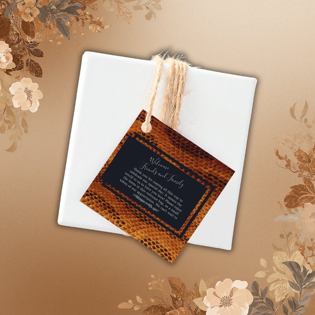 Hochzeitsfest mit wilder Schlange Geschenkanhänger (Von Creator hochgeladen)