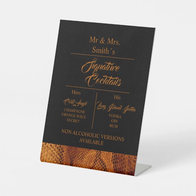 Hochzeitsfest mit wilder Schlange Sockelschild (Vorderseite)