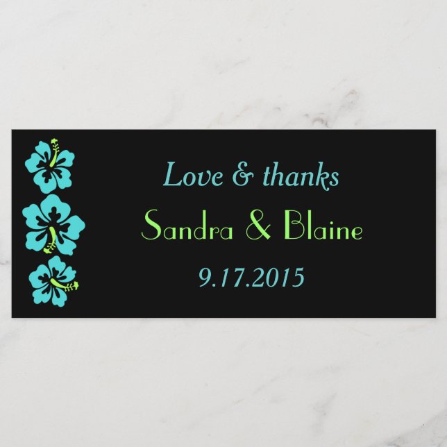 Hochzeitsfest - Tropisch - Hibiskus Blau (Vorderseite)