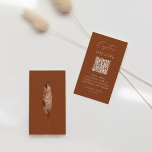 Hochzeitsfeststellung des Liebe-Fotos QR-Code Begleitkarte