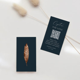Hochzeitsfeststellung des Liebe-Fotos QR-Code Begleitkarte