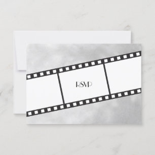 Hochzeitsfilmstreifen-Antwort auf RSVP-Einladung Einladung