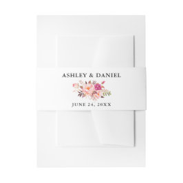 Hochzeitsflora Einladungsbanderole