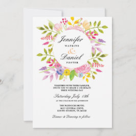 Hochzeitsflorale Einladung Elegante formelle Einla