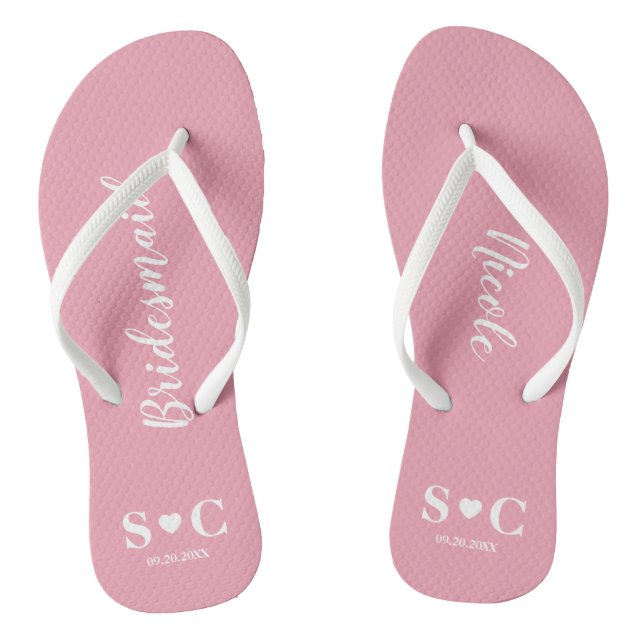 Hochzeitsflöße für Brautparty, Bachelorette Flip Flops (Fußbett)