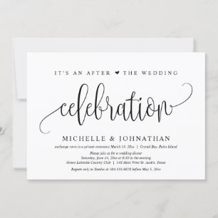 Hochzeitsflucht, Feier nach der Hochzeit Einladung