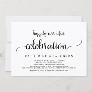 Hochzeitsflucht, Happily Ever After-Feier, Rustika Einladung