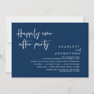 Hochzeitsflucht, Happy End Party-Einladung Einladung