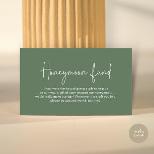 Hochzeitsfond, moderne handgeschriebene Schrift Begleitkarte