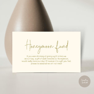 Hochzeitsfond, moderne handgeschriebene Schrift Begleitkarte