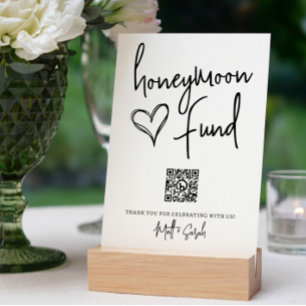 Hochzeitsfonds mit QR Code-Zeichen Poster