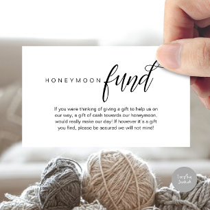 Hochzeitsfonds, Wunsch, Bargeld, Moderne Klasse Begleitkarte