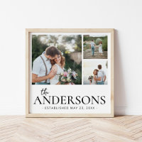 Hochzeitsfoto-Collage mit Monogramm