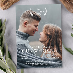 Hochzeitsfoto Filmplakat Modern minimalistisches  Save The Date
