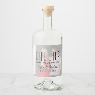 Hochzeitsfoto-Flaschenetikett für Alkohol Alkoholflaschenetikett