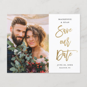 Hochzeitsfoto im Budget-Script-Stil - Save-the-Dat