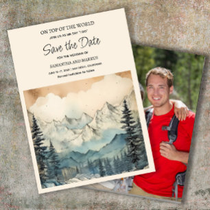 Hochzeitsfoto mit Bergnatur - Termin speichern Save The Date