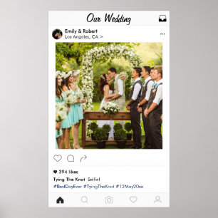 Hochzeitsfoto-Poster im Stil von Social Media Poster