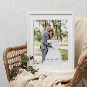 Hochzeitsfoto-Schriftzug Hochzeitstag-Geschenk Fotodruck