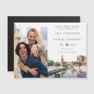 Hochzeitsfoto Sevilla Save-the-Date Magneteinladung