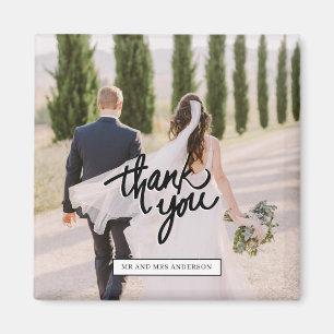 Hochzeitsfoto-Skript Danke-Favor Magnet