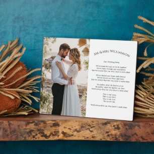 Hochzeitsfoto Songtexte modern Fotoplatte