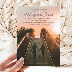 Hochzeitsfoto-Website im Hochformat Save The Date