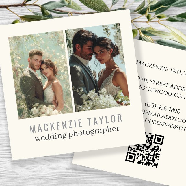 Hochzeitsfotograf 2 Foto Personalisierter QR-Code (Wedding Photographer 2 Photo Personalized QR Code
by Ricaso. Photographs, text &  scannable QR code)
