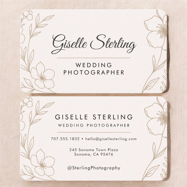 Hochzeitsfotograf Blumen Visitenkarte (Von Creator hochgeladen)