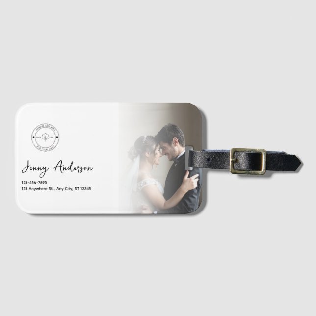 Hochzeitsfotograf mit eigener Marke Gepäckanhänger (Vorderseite (Horizontal))
