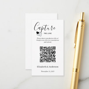 Hochzeitsfotos mit QR-Code teilen Begleitkarte