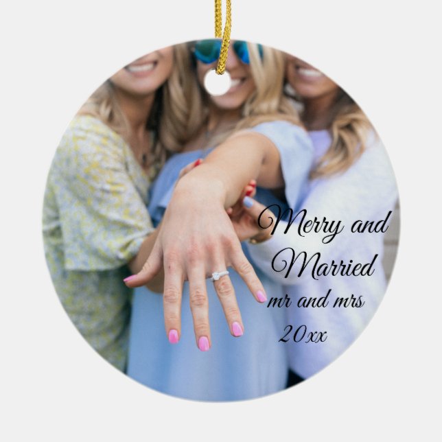 Hochzeitsfreunde Ein Hochzeitstag Keramik Ornament (Vorne)