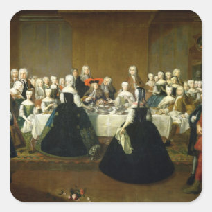 Hochzeitsfrühstück Quadratischer Aufkleber