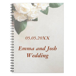 Hochzeitsgast-Buch elegante weiche Rosen Notizblock