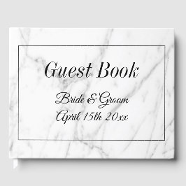 Hochzeitsgast-Gästebuch aus weißem Marmor Gästebuch