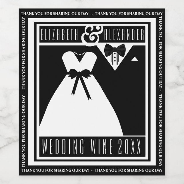 Hochzeitsgast Gefallen Weinflaschen Etikett Person (Einzelnes Label)