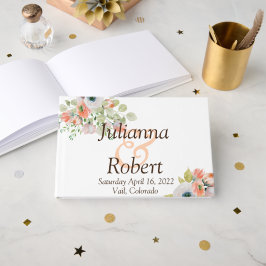 Hochzeitsgast in Rosa und Blau Gästebuch