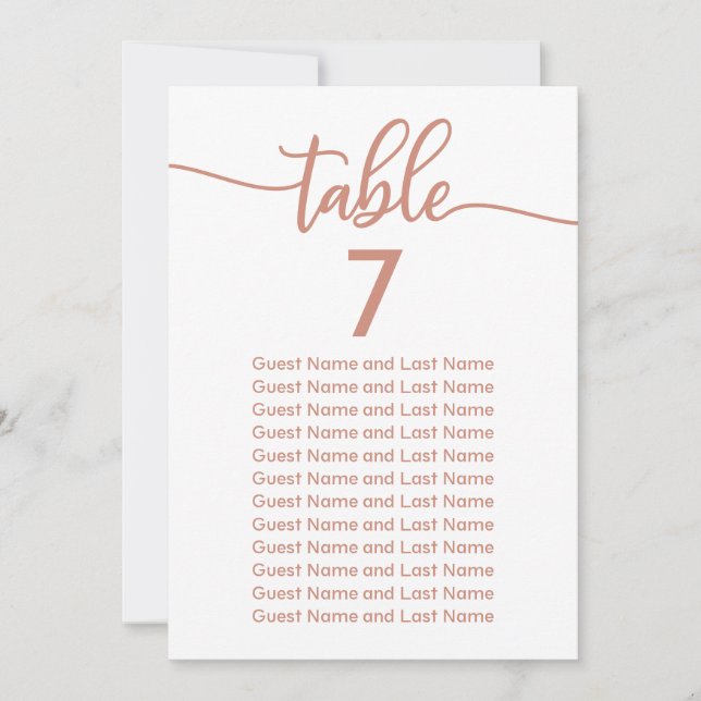 Hochzeitsgast-Rose Gold Calligraphy Einladung (Vorderseite)