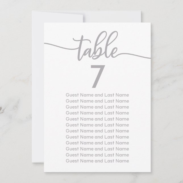 Hochzeitsgast - Silberkalligraphie Einladung (Vorderseite)